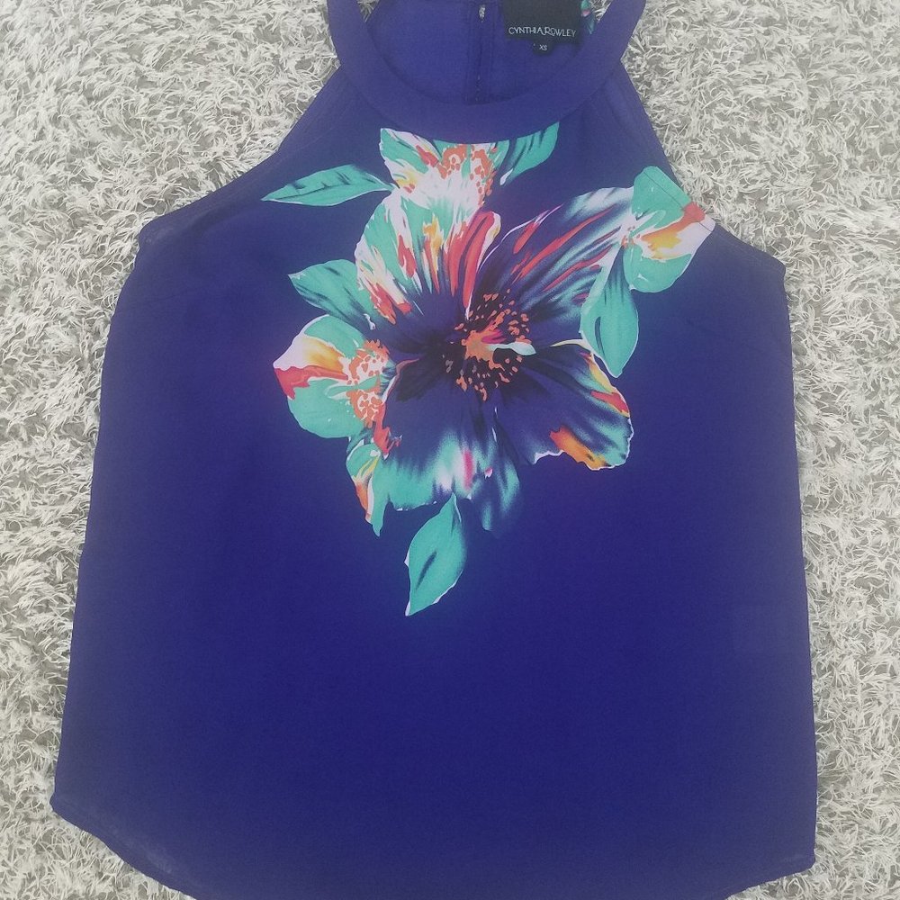 Cynthia Rowley Purple Halter Top, Size XS